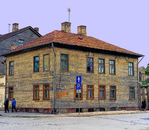 Wooden House in Riga, Latvia