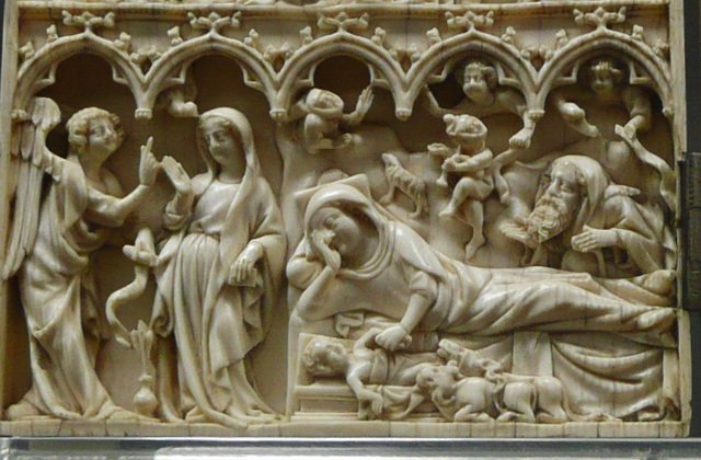 french c14 gothic ivory