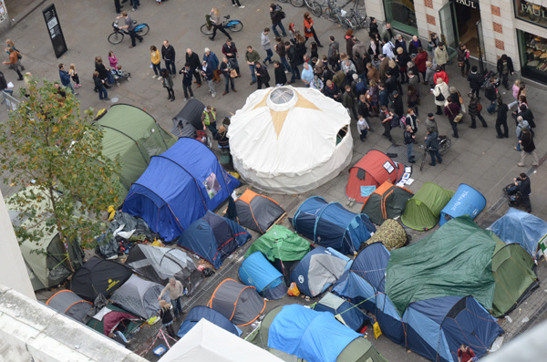 Aerial view of occupation