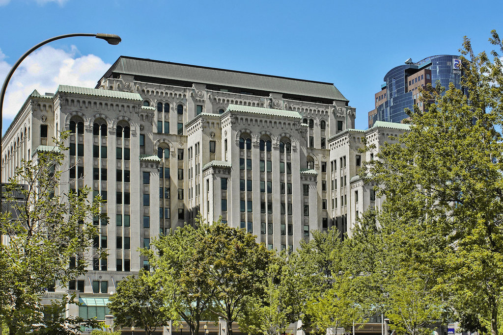 The Dominion Square Building – Viewed from Peel Street at Réné-Lévesque Boulevard, Montréal, Québec