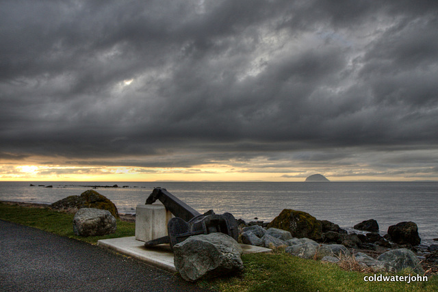 Storm clouds over Ailsa Craig