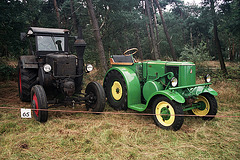 Visiting the Oldtimer Festival in Ravels, Belgium:  1938 Lanz Bulldog D9506 and 1953 Vierzon 302