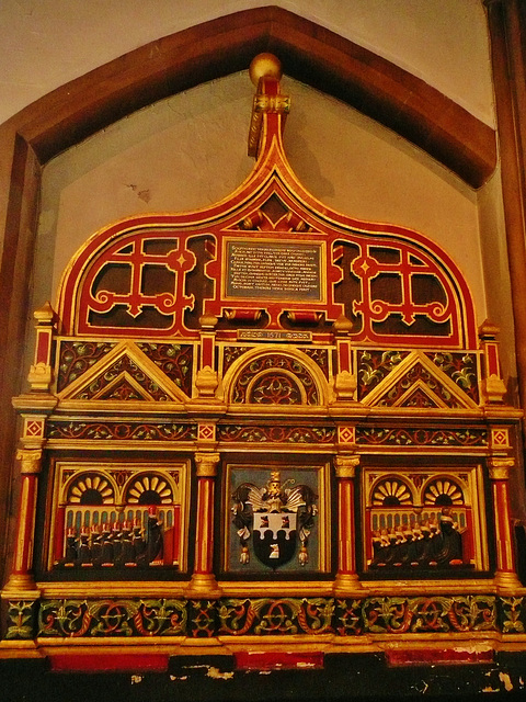 st.mary, chelmsford, essex,unusual c16 tomb  of 1571 to thomas mildmay and family