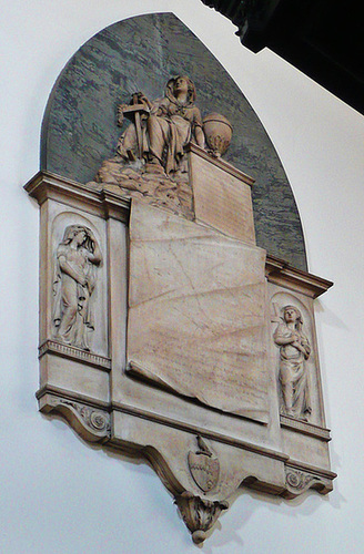 st.mary abchurch, london,late c18 tomb, martha perchard +1787, with hope above ?charity and faith