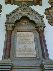 st.michael cornhill, london,richardson tomb of 1860, so close in style to scott's work in the church of that date that it must be by him