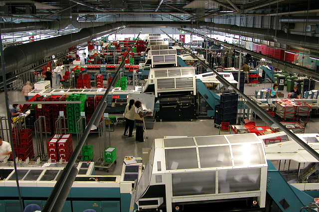 My day job: a visit to a sorting facility of our national postal company TPG Post