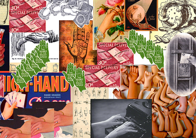 hands postcard for linda