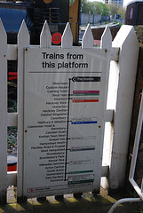 Trains from this platform...