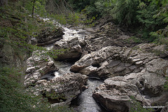 The River Findhorn at the gorges below Randolph's Leap