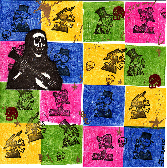 dia de los muertos postcard for ande