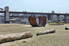 Sculpture: "Arcs 217.5 x 13" – Sunset Beach, Vancouver, British Columbia
