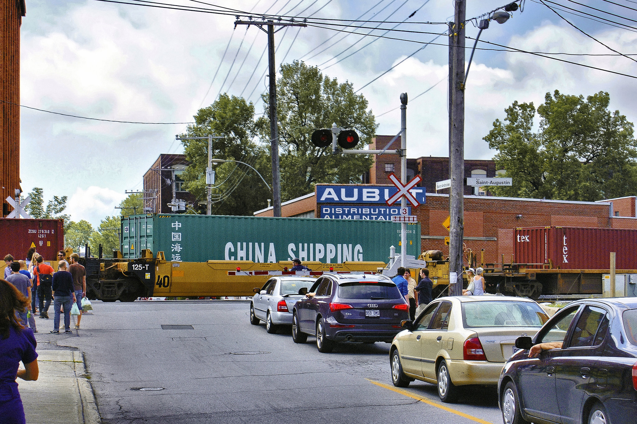Waiting at a Level Crossing – Saint-Ambroise Street, Montréal, Québec