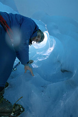 Ascending an ice tunnel