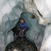 Jo leads in to an ice cave