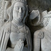 ely cathedral,tomb of john tiptoft, humanist earl of worcester and his two wives philippa and joyce. he died in 1470, beheaded. his over restored effigy sports the ss livery collar of the lancastrians