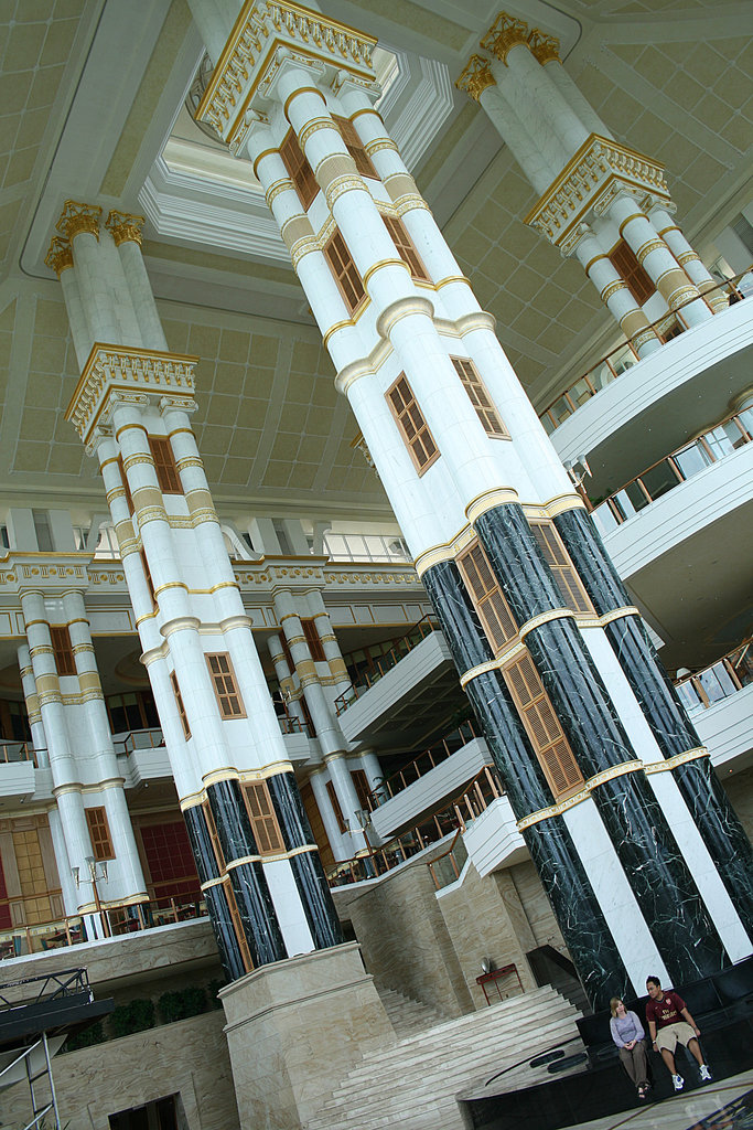 In the foyer of the "Empire Hotel"