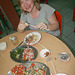 Jo demolishes some seafood.