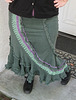 Thrifted green skirt, after