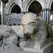 ely cathedral,lion from tomb of john tiptoft, humanist earl of worcester and his two wives philippa and joyce. he died in 1470