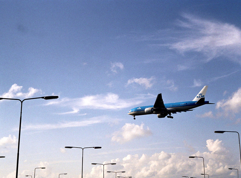 KLM landing at Schiphol