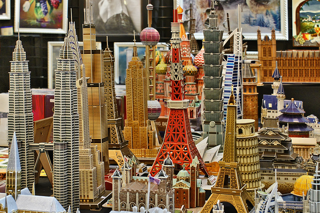 Cardboard Towers – Lonsdale Quay Market, North Vancouver, British Columbia