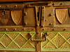 newport church, essex,this c13 chest with its lid painted inside as a reredos seems to have been a portable altar of some sort, despite the rulings against wooden rather than stone altars. it seems to date from c.1280 or so, but has been restored and re-l