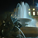 Trafalgar Square fountain at night