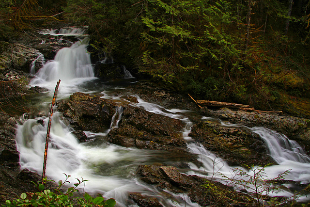 Cascades above the Lower Falls on the Wallace River