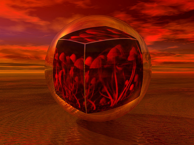 Crystal Ball On A Red World