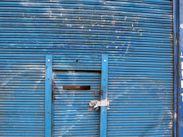 Blue shutter