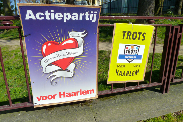 Local election posters in Haarlem