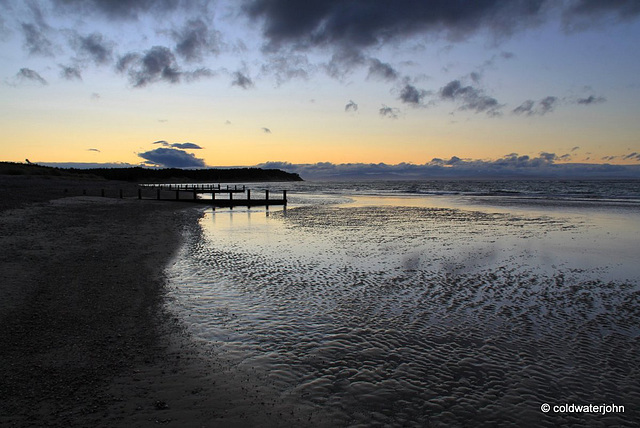 Findhorn Beach at Dusk