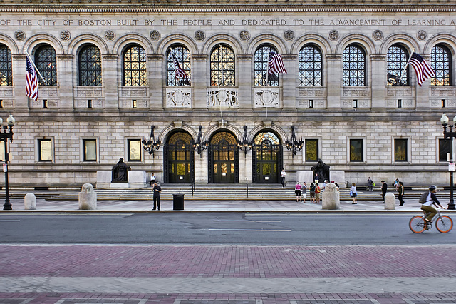 "For the Advancement of Learning" – Public Library, Copley Square, Boston, Massachusetts
