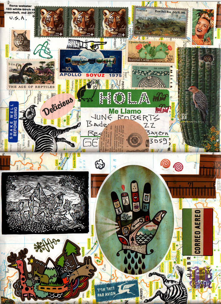 mail art envelope for june