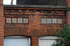 Cermaic tiles and red brick