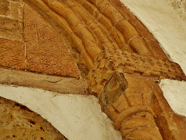 st.martin's church, eynsford, kent,early c12 doorway, repositioned in the c13