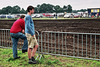 Boys watching the tractors