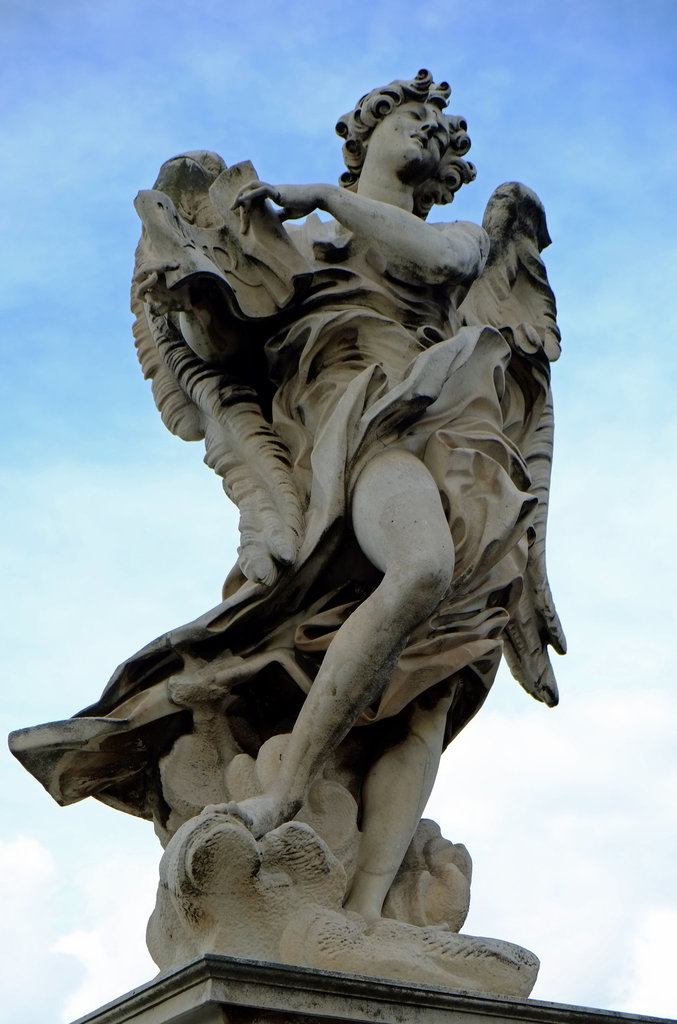 Rome Honeymoon Fuji XE-1 Statue Ponte Sant Angelo 1