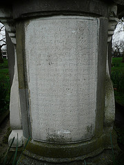 st.dunstan's stepney, london,part of the tomb of sir john leake, died 1720 after an energetic life in the navy, taking 51 french ships off newfoundland, and capturing gibraltar, menorca, sardinia, cartagena and alicante, before becoming m.p. for roch