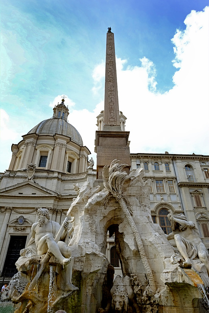 Rome Honeymoon Fuji XE-1 Piazza Navona Fontana dei Quattro Fiumi 1