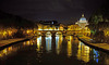 Rome Honeymoon Fuji XE-1 Night Tiber and St Peter's Basilica 2