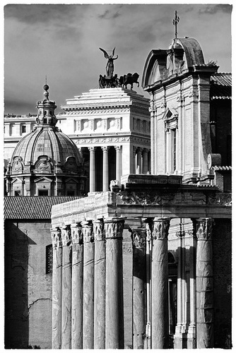Rome Honeymoon Fuji XE-1 Palatine Hill 10 mono