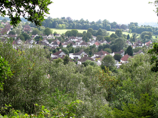 Looking down on suburbia