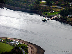 The Coran  Ferry and lighthouse at the bottom of the Great Glen - Loch Linnhe