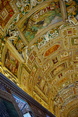 Rome Honeymoon Fuji XE-1 Vatican Museums Map Room ceiling 1