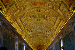 Rome Honeymoon Fuji XE-1 Vatican Museums Map Room ceiling 2