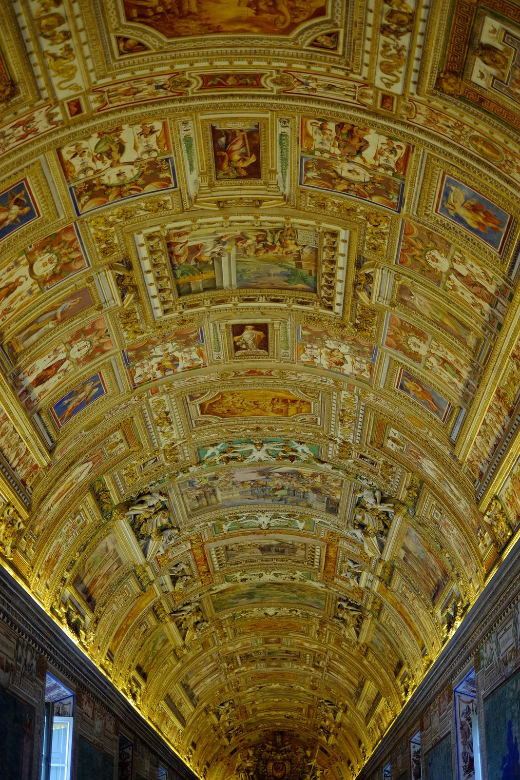 Rome Honeymoon Fuji XE-1 Vatican Museums Map Room ceiling 4