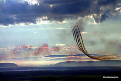 Red Arrows climbing over the Cromarty Gap