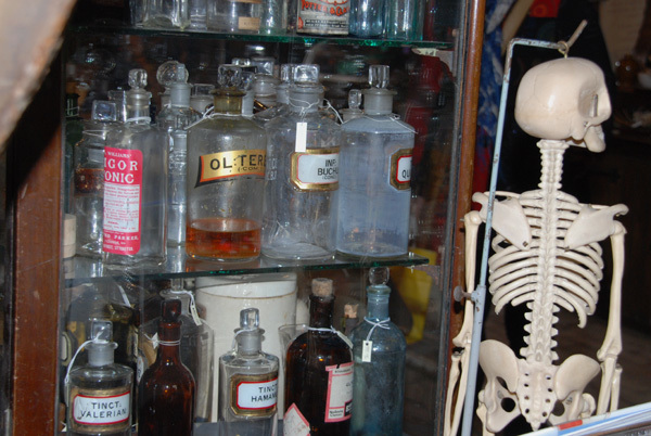 Skeleton with jars