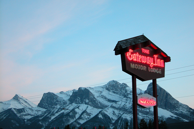 My motel just outside Banff National Park